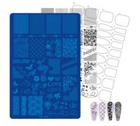Metallo Manicure Stamping Piatto, SY06 | Modello di trasferimento del modello inciso, pratica di bellezza, opere d'arte del salone, modelli di arte delle unghie