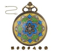 metallo metallo orologio da tasca Shell | Ciondolo a catena in metallo vintage portatile, set di pezzi da gioco da tavolo compatto e portatile
