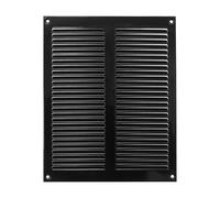 Metallo Nero Aeratore Griglia 200mm x 250mm Fly Schermo Piatto Louvre Tubo Cover