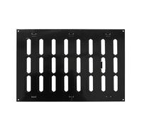 Metallo Nero Aeratore Griglia 300mm x 200mm Con Interruttore Piatto Louvre Dotto