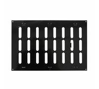 Metallo Nero Aeratore Griglia 300mm x 200mm Con Interruttore/Piatto Louvre Tubo