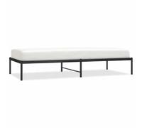 Metallo nero saldato con contenitore letto singolo antiscivolo 90x200 cm