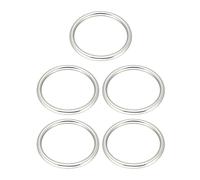 Metallo O Anello Fibbia Saldato 70mm x 60mm x 5mm 5pz