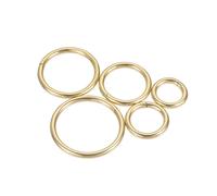 Metallo O Ring 16mm/20mm/25mm/32mm/38mm ID,Ferro Anelli Tono Oro 50pz