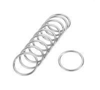 Metallo O Ring 38mm (1,5") ID 3,8mm Spessore Ferro Anelli Argento Tono 15pz