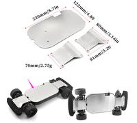 Metallo Piastra antiscivolo della protezione telaio per TAMIYA TT01 1/10 RC Auto