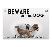 Metallo piatto Beware of the dog Field Spaniel