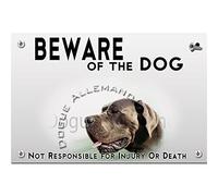 Metallo piatto Beware of the dog Great Dane