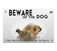 Metallo piatto Beware of the dog Spanish Mastiff