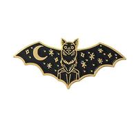 Metallo placcato oro nero smalto vampiro spilla pipistrello e spilla per accessori borsa, Smaltato, Nvt
