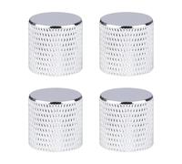 Metallo/Plastica 6mm Dome/Flat Top Tone Chitarra Volume Tono Manopole Manopole Di Controllo Del Potenziometro Per Chitarra Elettrica Basso parti di chitarra(Silver,4)