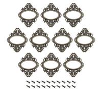 Metallo Portaetichette 56x66mm 16pz Biglietto Visita Supporto Bronzo