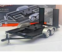 Metallo Pressofuso Auto Furgone Caricamento 4 Ruota Rimorchio Camion 1/18 Scala