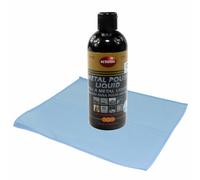 Metallo Pulizia Detergente Autosol 11001210 250 ML + Microfibra Panno Lucidatura