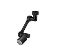 Metallo Rame 1080° Rotazione Rubinetto Aeratore Estensore Girevole Braccio Robotico Rubinetti Testa Spruzzatore Ugello Cucina Risparmio Acqua(1080 degree black)
