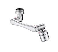 Metallo Rame 1440 ° Rotazione Rubinetto Aeratore Prolunga Girevole Braccio robotico Rubinetti Ugello Cucina Risparmio idrico Spruzzatore Ben Fatto(1440 Dual-mode Set 1)