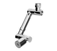 Metallo Rame Rotazione 1440 ° Rubinetto Aeratore Estensore Girevole Braccio Robotico Rubinetti Ugello Di Estensione Cucina Risparmio D'acqua Spruzzatore Ben Fatto(Single Mode Silver)