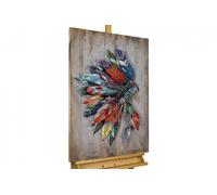 Metallo relief 3D 'THE CHIEF'S CROWN' | scultura da parete 60x90x6,5cm