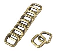 Metallo Rettangolo Anello Fibbie 16x15mm per Borse Cinture Bronzo Tono 20pz