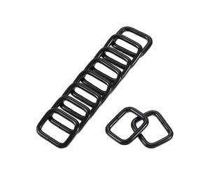 Metallo Rettangolo Anello Fibbie 20x16mm per Borse Cinture Bricolage Nero 60pz