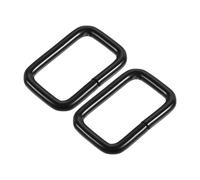 Metallo Rettangolo Anello Fibbie 25 x 16mm Dimensioni interne Chiaro Nero 30pz