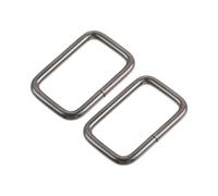 Metallo Rettangolo Anello Fibbie 32 x 20mm Dimensioni interne Nero 20pz