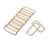 Metallo Rettangolo Anello Fibbie 51x20mm Oro Tono 10pz