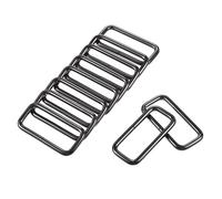 Metallo Rettangolo Anello Fibbie 51x20mm per Borse Cinture Bricolage Nero 20pz