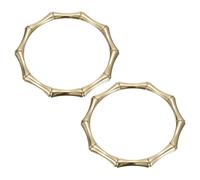 Metallo Rotondo Bambù Borsa Maniglia,2pz 4.33" Borsetta Maniglie Telaio,Oro