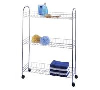 Metallo Scaffale con Rotelle Stretto Cromo 4 Ruoli 3 Carrello Nischenwagen