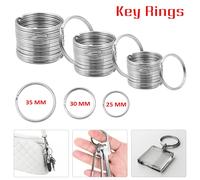 Metallo Split Portachiavi Argento Rotondo Spazi Craft Anello Chiave