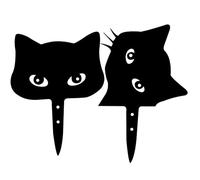 Metallo Stakes per cortile di gatto, da giardino di gatti | Decorazione del cortile delle statue di gatti,Figura all'aperto di gattini impermeabili, ornamenti per paesaggi per laghetti, patio