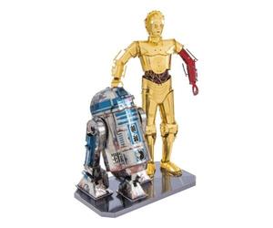 Metallo Terra Star Wars C-3PO & R2-D2 3D Metallo Modello + Pinzette 17106