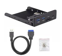 Metallo Type-C & USB 3.0 Type-A Pannello frontale 5Gbps Micro SD/TF Card Reader per 3.5 "Floppy Drive Bay Computer Accessori