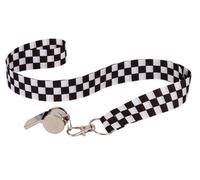 Metallo Whistle Con Checker Cordoncino Police Ufficiale Polizia Costume Accessor