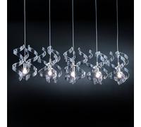 Metallux Lampada a sospensione Crystal 5 luci Metallux