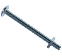 METALMATE Bullone E Dado Per Tetto Zincato M6 x 70mm Scatola 25 MEMRBN0670