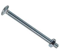 Metalmate Bullone esagonale quadrato a tazza e dado ZP M10 x 130 mm, scatola 10, ideale per giunzione legno-legno. La finitura zincata fornisce resistenza alla corrosione