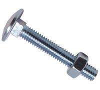 Metalmate Bullone esagonale quadrato a tazza e dado ZP M6 x 40 mm, scatola 50, ideale per giunzione legno-legno. La finitura zincata fornisce resistenza alla corrosione