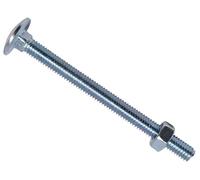 Metalmate Bullone esagonale quadrato a tazza e dado ZP M6 x 75 mm, scatola 25, ideale per legname a legname. La finitura zincata fornisce resistenza alla corrosione