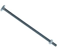 Metalmate Bullone esagonale quadrato a tazza e dado ZP M8 x 180 mm, scatola 10, ideale per giunzione legno-legno. La finitura zincata fornisce resistenza alla corrosione