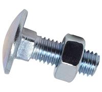 METALMATE Coppa Quadrata Esagonale Carrello Bullone E Dadi Zincati M8 X 25mm Box