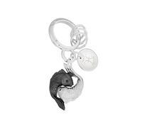 METALMORPHOSE - Portachiavi con segno zodiacale pesce, segno astrologico pesce, regalo uomo, donna e bambino, argento, taglia unica