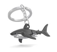 O meta[l]morphose METALMORPHOSE - Portachiavi con squalo articolato - Portachiavi Shark - Animali marini - Regalo per uomo e donna, Nero, taglia unica