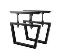 MetaloPro 2 gambe del tavolo in metallo, colore nero, 72 cm, per tavolo da pranzo, gambe da tavolo, gambe da tavolo, piedini per mobili, tavolo da pranzo, tavolo da soggiorno