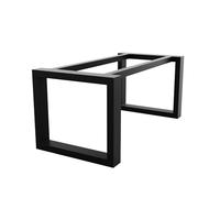 MetaloPro Extreme - Stabili gambe da tavolo in metallo nero, per tavolo da pranzo, scrivania, gambe per mobili, forma trapezoidale, design pesante per soggiorno e ufficio, 200 x 80 x 72 cm