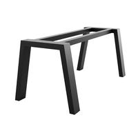 MetaloPro Extreme - Stabili gambe da tavolo in metallo nero, per tavolo da pranzo, scrivania, gambe per mobili, forma trapezoidale, design pesante per soggiorno e ufficio, 200 x 80 x 72 cm