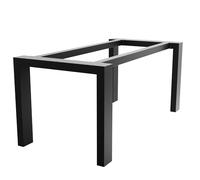 MetaloPro Extreme - Stabili gambe da tavolo in metallo nero, per tavolo da pranzo, scrivania, gambe per mobili, forma trapezoidale, design pesante per soggiorno e ufficio, 160 x 80 x 72 cm