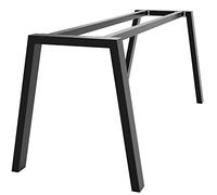 MetaloPro Gambe Tavolo in Acciaio - Moderne e Robuste per Industriale Scrivania, Casa Pranzo Tavoli - Con Viti e Protezioni Pavimento - 120 x 70 x 72cm - Nero