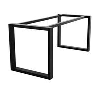 MetaloPro Gambe Tavolo, Robusto Gambe per Tavolo in Acciaio, Gambe del Tavolo in Metallo Moderne con Viti e Pavimento Protezioni per Industriale Scrivania, Casa Pranzo Tavoli, 120 x 70 x 72cm - Nero